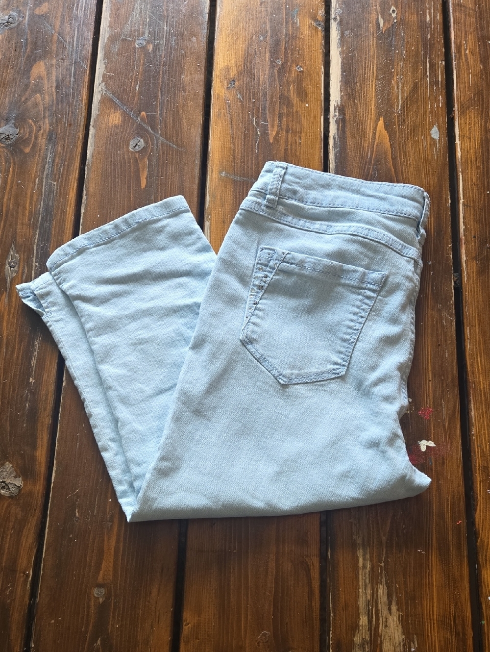 d. jeans Light Blue Skinny Cropped Women's Jeans